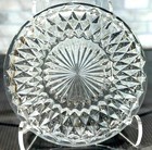 Vintage Clear Pressed Glass Coasters Set Of 4 Starburst Diamond Point 4 25 