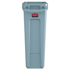 Rubbermaid Commercial 354060gy 23 Gal Rectangular Receptacle W  Vc - Gry New
