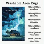 Cosmic Galaxy Scenery Washable Rug  Star Night Print Floor Rug For Living Room