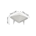 100 Pcs Pyramid Rivets For Clothing  10mm 4-jaw Square Rivets  Silver