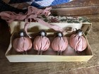 4 Miniature  Vintage Bisque Dolls Pincushions Christmas Decoration Original Box
