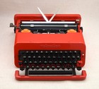 Olivetti Valentine Typewriter Red Bucket Case Spain For Repair Or Parts As-is