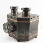 Antique Magic Lantern Post Card Projector H c  White Co Radioptican Copper Vtg