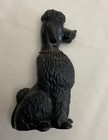 Vintage Black Standard French Poodle 7 5    Blow Mold Plastic Coin Bank W stopper