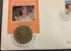 Queen Elizabeth the Queen Mother 90th Birthday commemorative Coin   Stamp Fdc