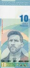 Argentina Test Note 10 Pesos Messi Football Star Commemorative Banknote Unc