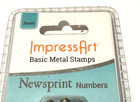 Impress Art Basic Metal Numbers Newsprint Numbers 3mm Craft Jewelry Making New