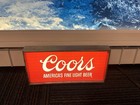 Vintage Coors Light Beer Lighted Advertising Shadow Box Bar Sign Rocky Mountains