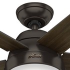 Hunter Fan 52 In Contemporary Premier Bronze Ceiling Fan W Light And Pull Chain