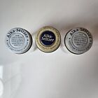 Vtg Alka Seltzer Glass Jars Metal Lid Advertising 2 75 Inches Lot Of 3 Farmhouse