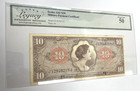  10 Dollars Military Payment Certificate  legacy Grade 50  Series 641 P  M63 Mpc