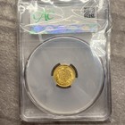 1862 Gold Dollar  1 Cac Au Details Scratched 