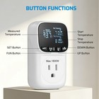 Dewenwils Digital Temperature Controller 15a 1800w Thermostat For Greenhouse