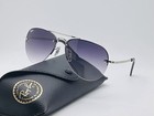 Ray-ban Rb3449 Aviator Rimless 59mm Metal Unisex Sunglasses Gray Gradient Lens