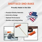 Snow Rake snow Broom With Pole - 48    Pole With 18  Head  - Auto Dealer Quality