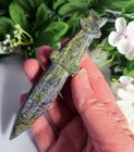 Rare  5  74g Dragon s Blood Stone Knife Blade Dagger Sword Crystal Carving