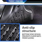 Tpe All Weather Floor Mats Cargo Liners Benz Gl350 Gl450 Gl550 2013-2016 Black