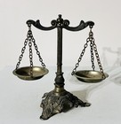 Vintage Antique Italian Brass Balance Scale Of Justice Law Office Decor