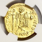 Gold Av Solidus Maurice Tiberius Byzantine Empire 582-602 Ad-certified Ngc Ms