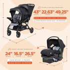Baby Trend Sit N Stand Double Stroller With Ez-lift Plus Infant Car Seat  Stormy