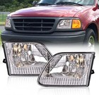 Pair Headlights Assembly Chrome For 1997-2003 Ford F150 Expedition Headlamps
