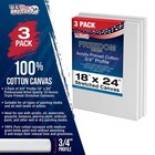 3 Pack 18  X 24  Art Supply Stretched Canvas For Art Painting Cotton Acid Free