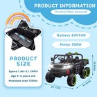 24v Kids Ride On Electric Car Utv W remote  Led battery Power Wheels Truck black