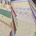 12x12 Multicolor Scrapbooking Paper Lot Over 65 Sheets  Doodlebug Design 