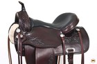 Hilason Western Horse Saddle American Leather Treeless Trail Pleasure   Barrel