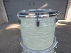 Vintage Ludwig 14 X 16 Inch Round Rack Or Floor Tom  1970s  White Marine Pearl 