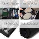 Aucuda Drum Rug Mat Non Slip 6x6 6ft For Electric Set paisley Border Carpet