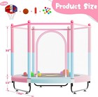 60 trampoline For Kids5ft Indoor outdoor Toddler Baby Trampoline With Basketball