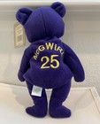 Bamm Beano s Mlb Mark Mcgwire  25 Purple Beanie Bear Home Run Chase With Tags