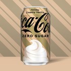       new Limited Edition Coca-cola Zero Sugar Holiday Creamy Vanilla Soda   2-cans 
