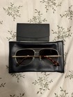 Quay High Key Mini Polarized Aviator Sunglasses Gold Metal Frame Brown Lens