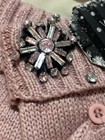 Victoria s Secret Blush Pink Snowflake Sparkle Knit Convertible Gloves Mittens