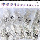 1440pcs Crystal Ab Rhinestones Flatback Glitter Diamond Gems 3d Nail Art Decor