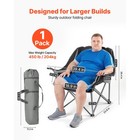 Uimoso Oversized Folding Camping Chair 450lbs With Padded Seat And Cup Holders