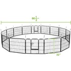 32 Inch 16 Panel Heavy Duty Metal Pet Dog Playpen Kennel Exercise Fence Cage