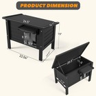 Weatherproof Outdoor Cat House  Feral Shelter  100  Insulated Foam  Black 