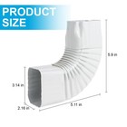 Mzcvriru Downspout Gutter Elbows 2 x3   Angle Of 90 Degrees  Low Gloss White