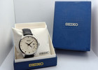 Seiko Kinetic 5m84-0ab0 Retrograde Day White Dial 100m   New Capacitor   Box