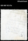 Gb 1867 Sc 57a Queen Victoria 5 - Plate 2 Pale Rose Used Wm 26 Fine