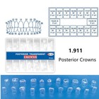 64pcs Dental Resin Preformed Crown Temporary Transparent Adult kids Pre-corona