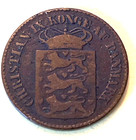 Danish West Indies 1883 One Cent  fine 