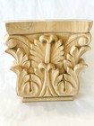 Carved Wooden Corbel Unfinished Capital Rubberwood Decorative 8  H X 7 3 4  L