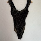 Vintage Rare Triumph Black Velour Underwired 80s 90s Bodysuit Lingerie Uk 34b