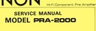 Denon Pra-2000 Pre Amplifier Repair Service Manual