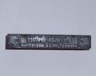 German Silver Highest Heat Resistance Message Letterpress Printers Block Antique