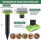 4 Pcs Solar Power Ultrasonic Repellent Mice Gopher Mole Snake Squirrel Repeller